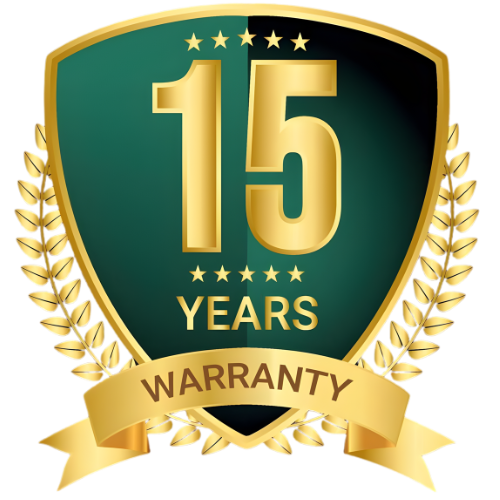 15 years warranty